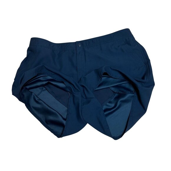 Women's Croft & Barrow 20W Navy Blue Swim Athletic Shorts With Built-In Brief - Picture 4 of 5